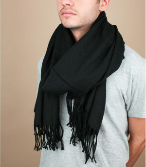 Bufanda hombre negro Soho scarf black